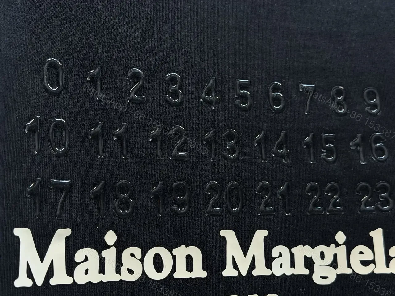 View 4 of Black Cotton Crew Neck Tee: Subtle Embroidery, Luxury Wear
