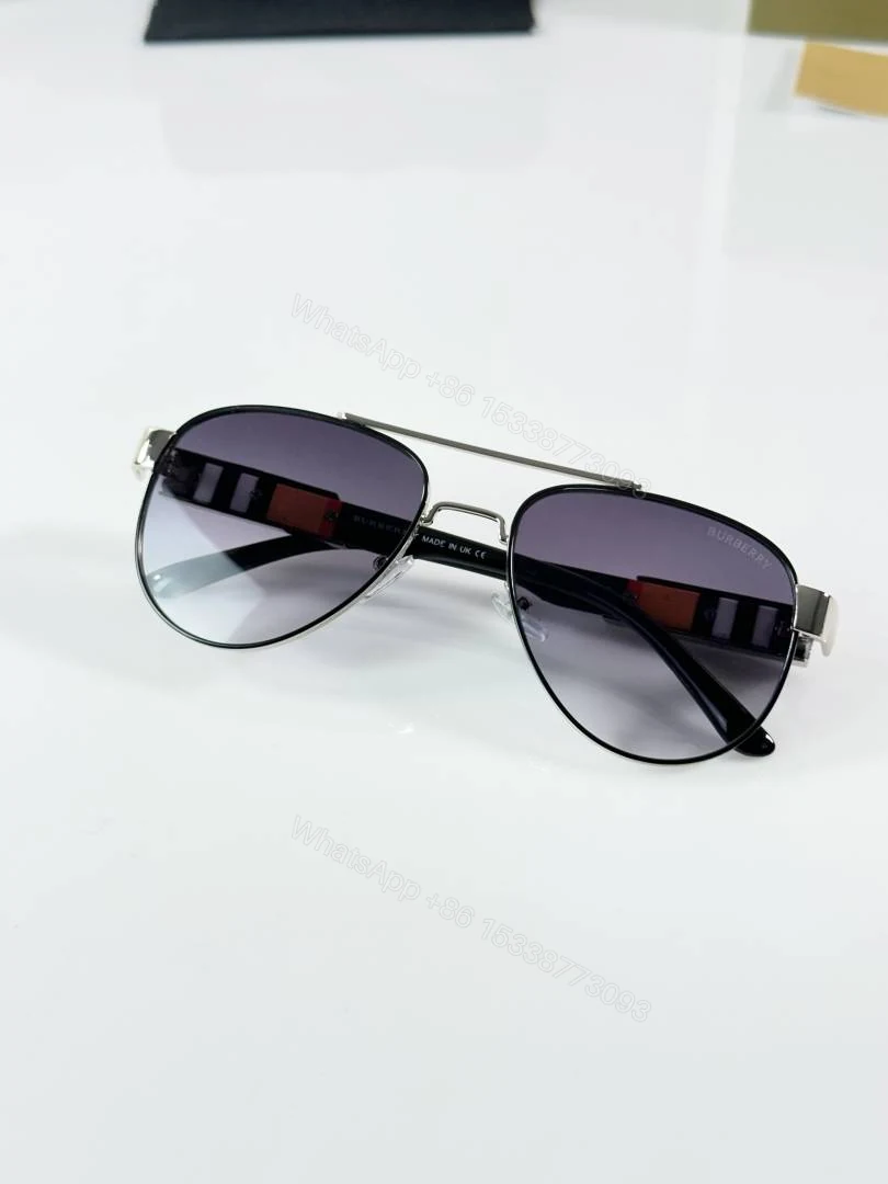 View 3 of First Copy Burberry 5086 Silver Black DC Sunglasses