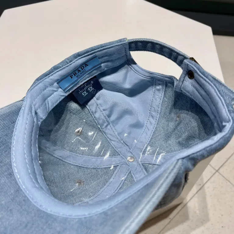 View 8 of Prada Denim Cap: Subtle Luxury Everyday Style