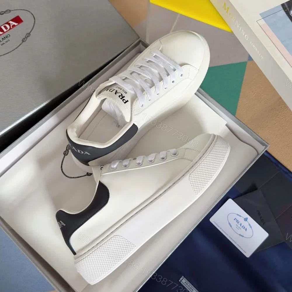 View 7 of PRADA MACRO RE-NYLON AND BRUSHED LEATHER SNEAKERS – PRD065