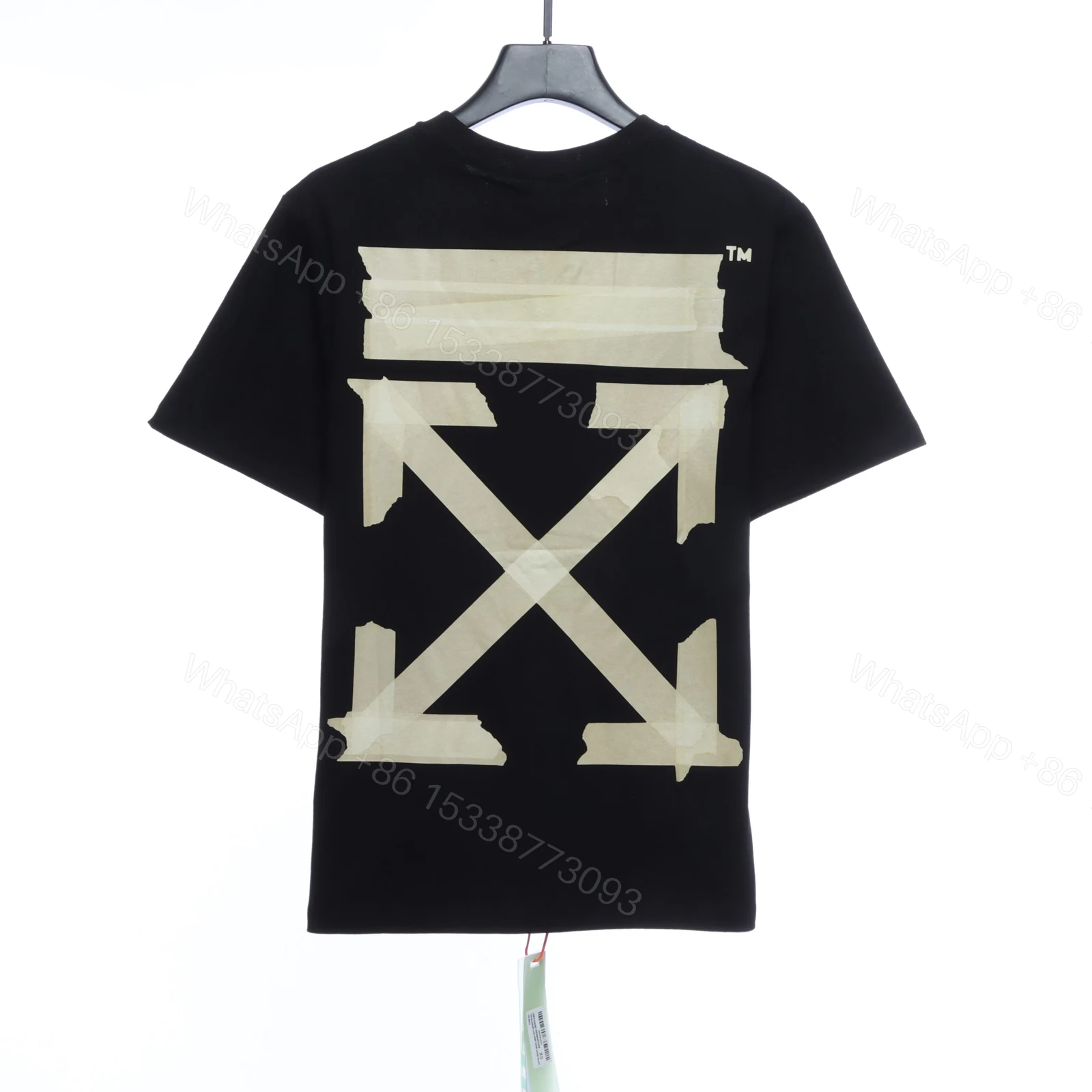 Off-White Rubber Strip Arrow Printing Black T-Shirt — view 1
