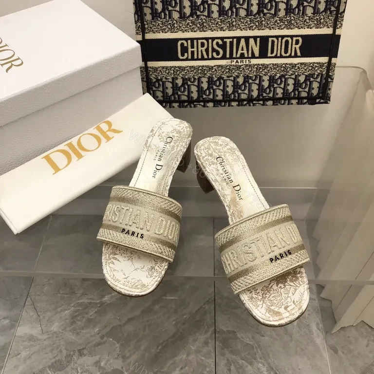 Shimmer Straps Dior-Infused Slide Sandals - All-Day Luxury — view 1
