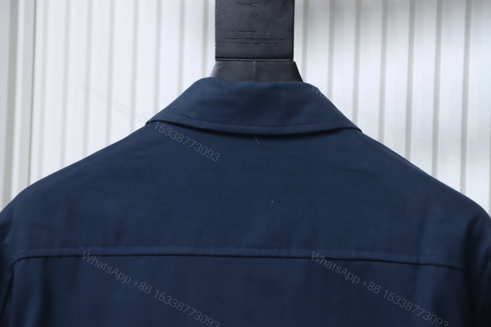 View 3 of Polo Ralph Lauren Vintage Clasp Chain Coat dark blue