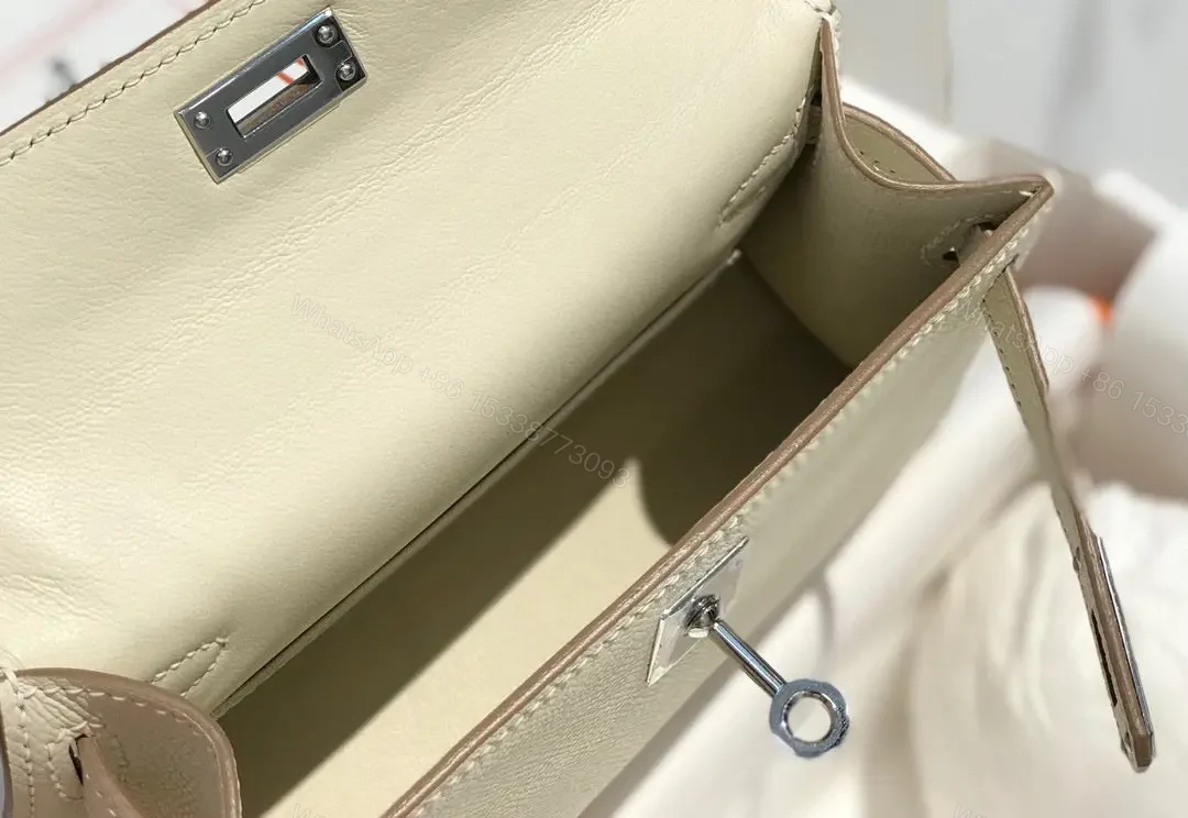 View 6 of HN MINI 20 WHITE EPSOM SILVER HARDWARE