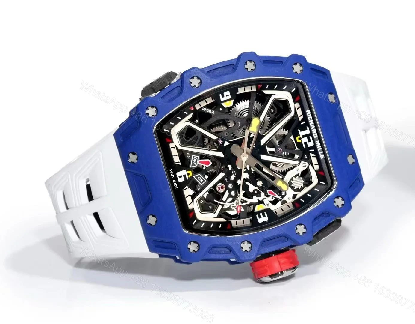 View 3 of Richard Mille RM35-03 Automatic Skeleton Watch Carbon NTPT Quartz Carbon Fiber Slim 13.5MM Case Integrated Movement Premium Edition RM35-03-NTPT-QCF-A35