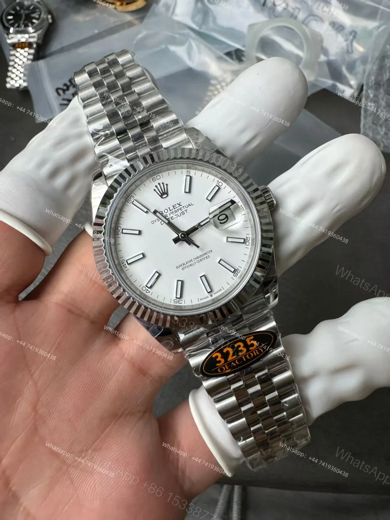 View 14 of Rolex Datejust M126334-0010 1:1 Replica White Dial Jubilee 41MM 3235 Movement Super Clone Watch