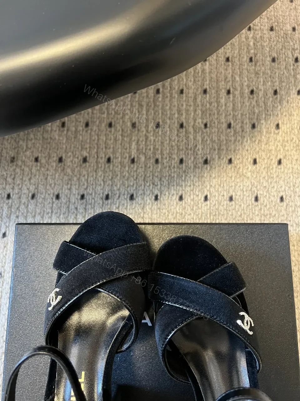 View 8 of Velvet Block-Heel Sandals: Luxe Comfort Everyday Style