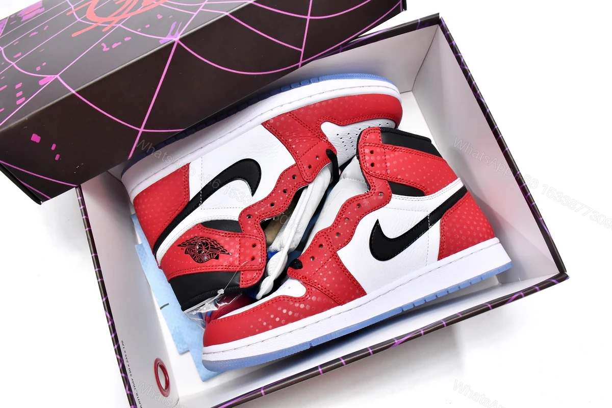 View 9 of Air Jordan 1 Retro High Spider-Man Origin Story 555088-602