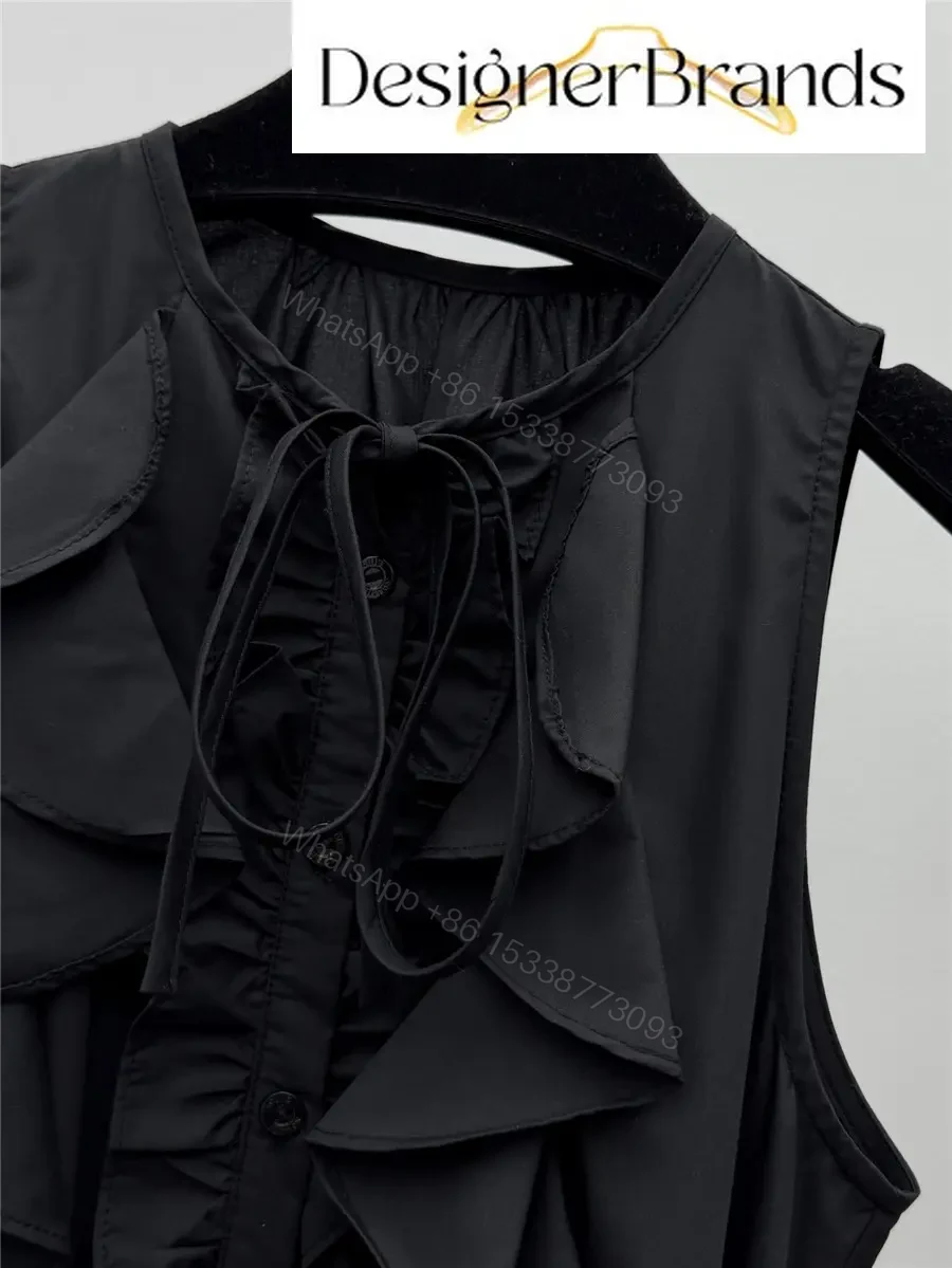 View 3 of Louis Vuitton Black Ruffled Mini Dress