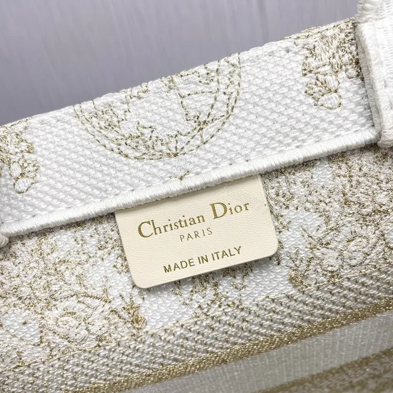 View 7 of Champagne Dior Jacquard Tote: Subtle Shine, All-Day Luxe