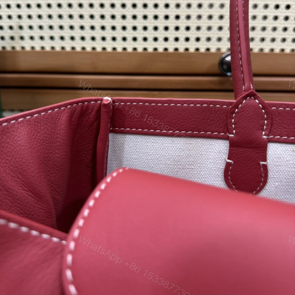 View 9 of 高仿Goyard*SAIGOC4手提托特包雙拼紅色大號免檢版