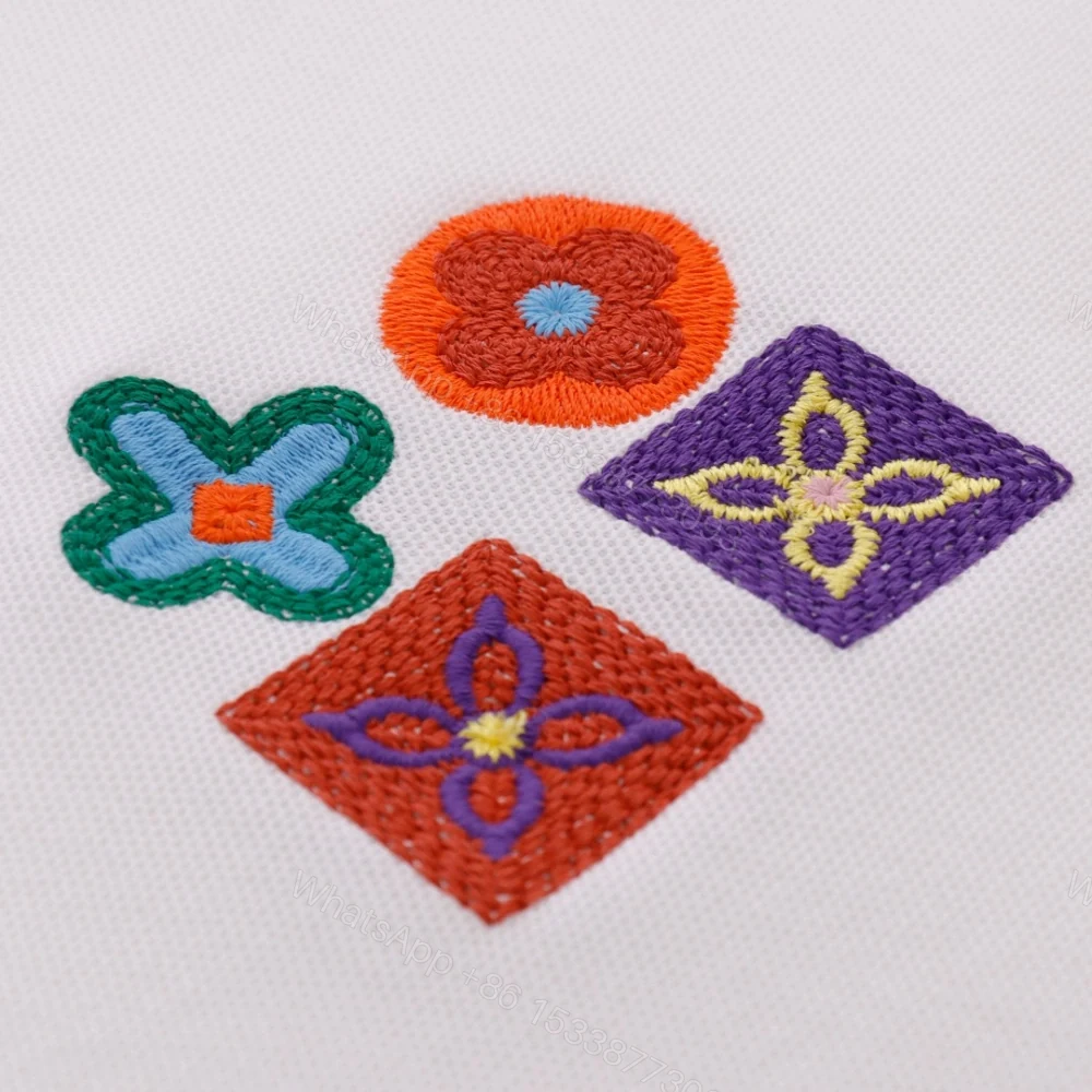View 8 of 高仿LV*SS23系列1AFR0036彩標刺繡POLO衫白色