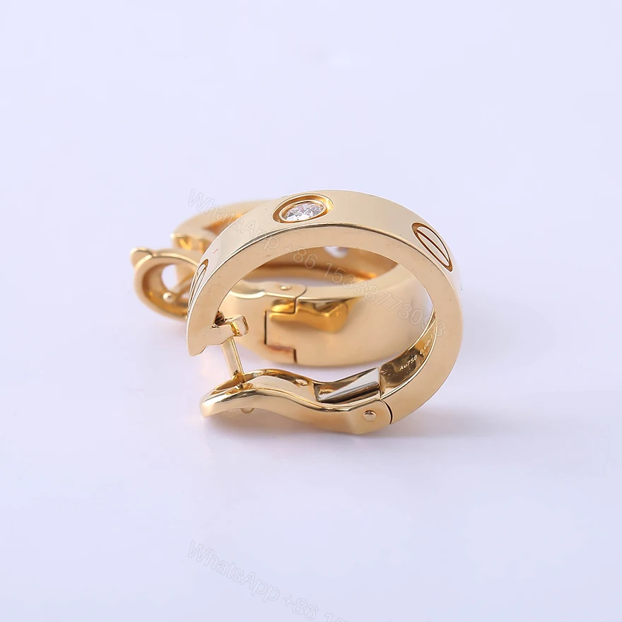View 3 of Cartier Love Earrings, Diamonds