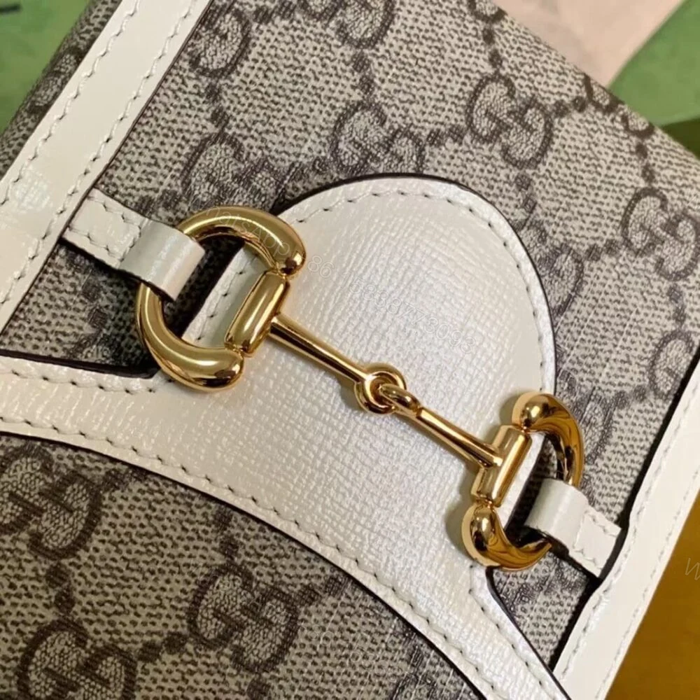 View 3 of Gucci Horsebit 1955 Mini Bag White 17Cm 625615 92TCG 9761