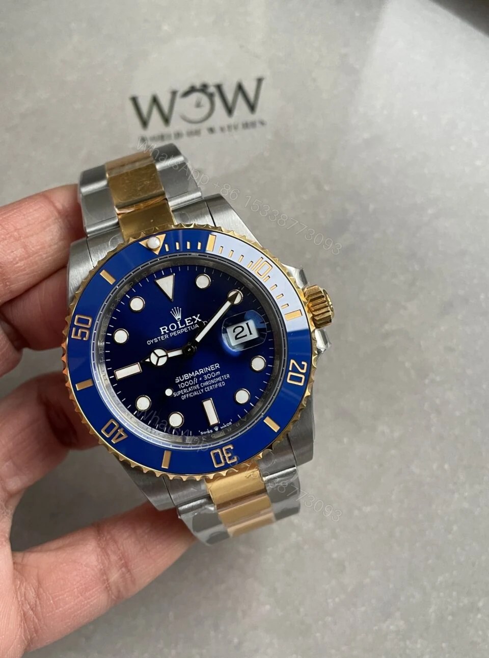 View 7 of VSF FACTORY 1:1 Rolex Submariner 116613 LB Best Edition SS/YG Bluesy Blue Ceramic 904L Steel Blue Dial VS3235