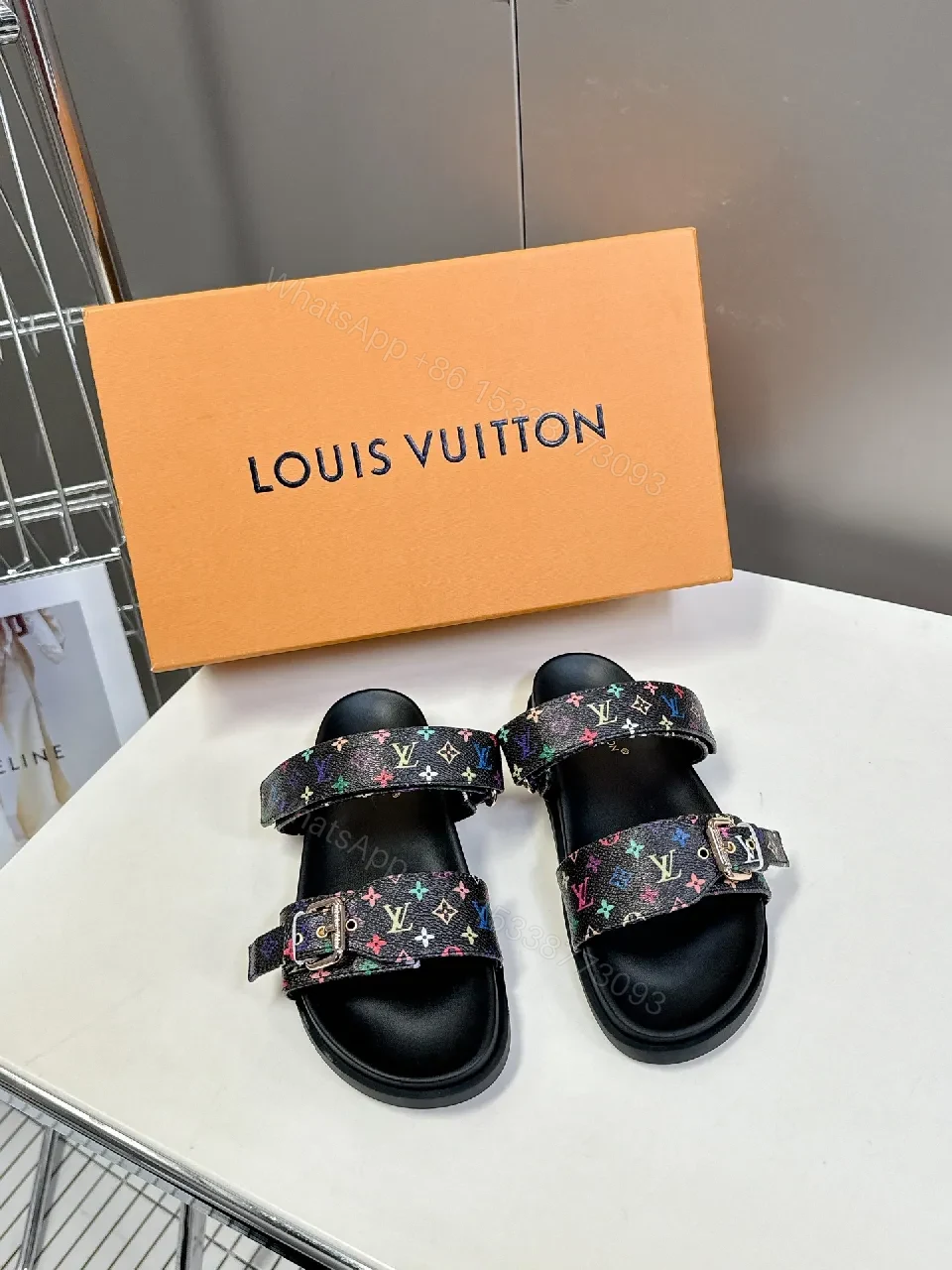 View 4 of Rainbow LV-Inspired Sandals: All-Day Comfort Luxury