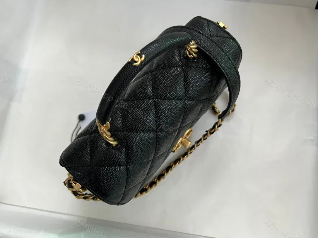 View 2 of Chanel Handle Woman’s Handbags Demi Lock Gold With Leather 19cm