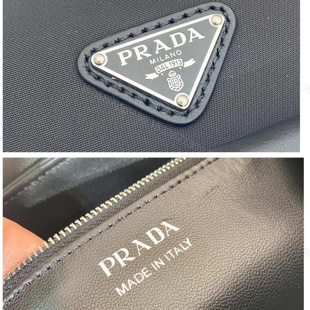View 8 of Prada Passage medium leather bag with Re-Nylon flap(HIGH-END GRADE)