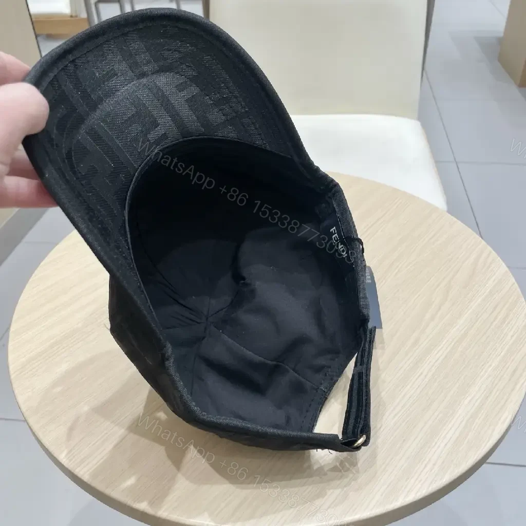 View 3 of Patterned Luxury Cap: Mono Fendi-Inspired Logo, Standout Comfort