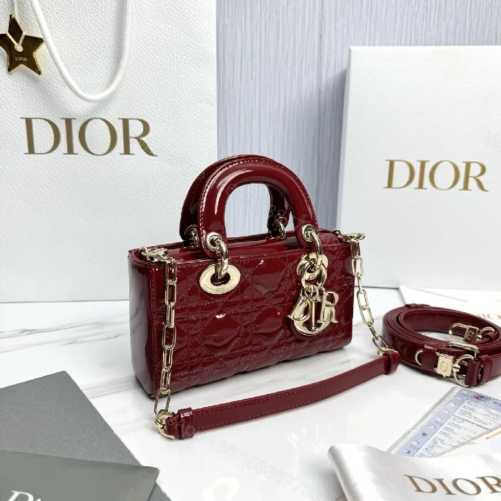 View 9 of Burgundy Patent Mini Satchel: Luxe Structured Charm
