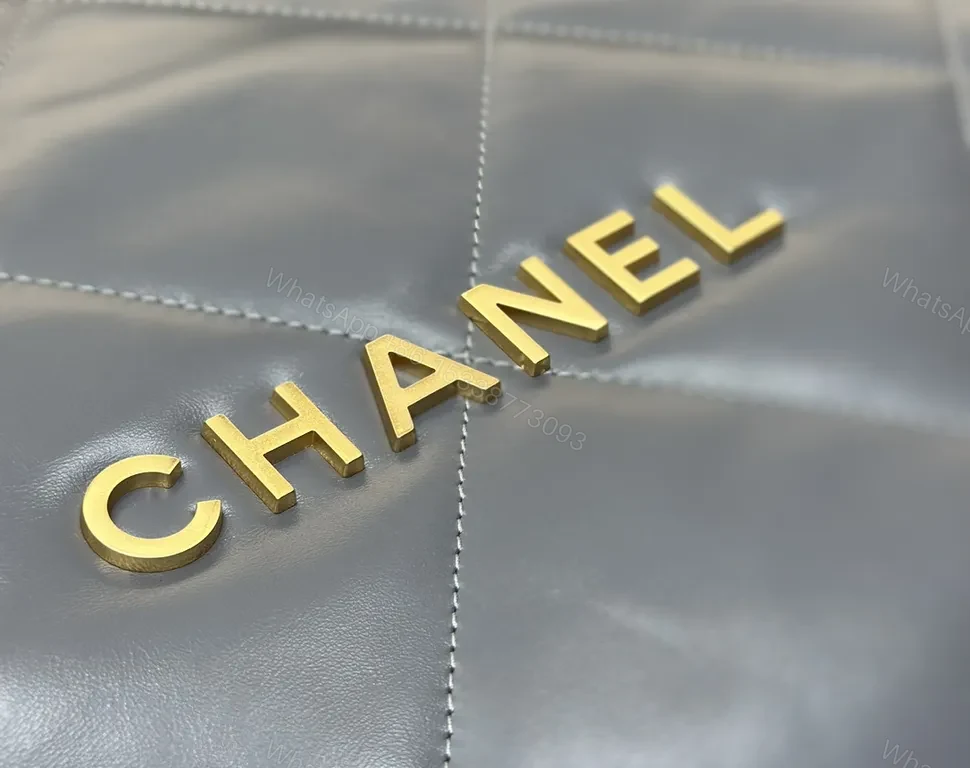 View 3 of Graphite Quilted Tote: Chanel-Inspired Luxury Everyday Bag