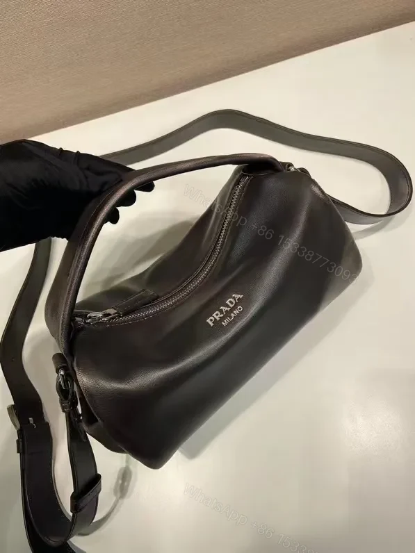 View 2 of Compact Leather Crossbody: Sleek Structured Luxury Bag