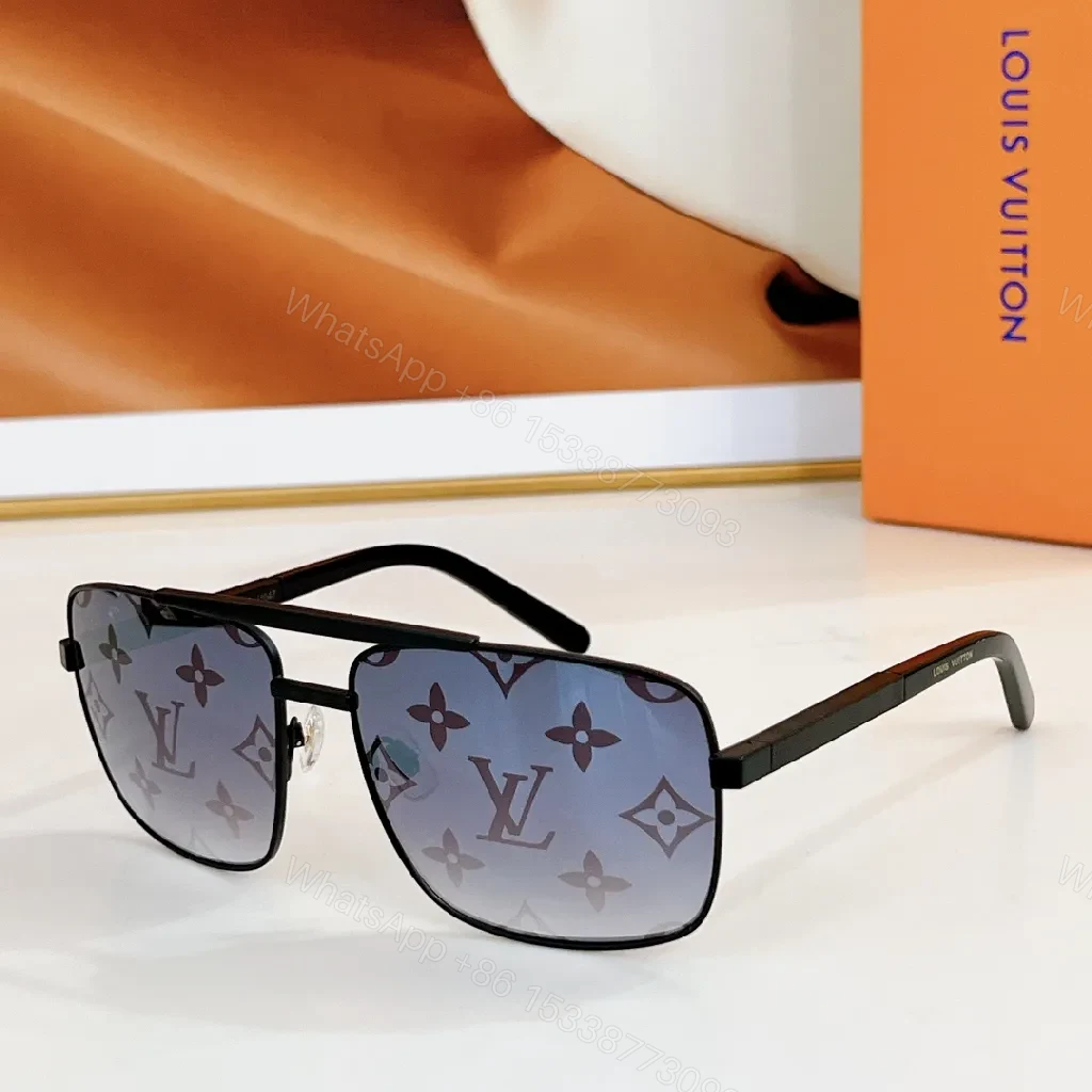 View 7 of Gold-Tone Monogram Sunglasses: Signature Luxe Statement