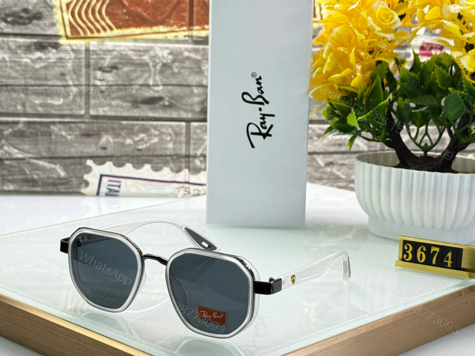 View 12 of Ray-Ban Octagon Ferrari Edition Green-Black Acetate