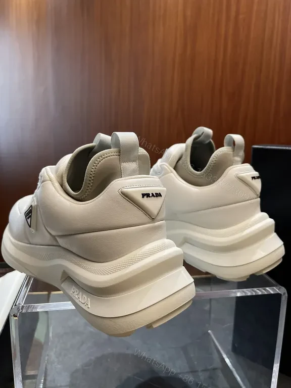 View 3 of Prada Black Leather Platform Sneaker â€“ All-Day Comfort
