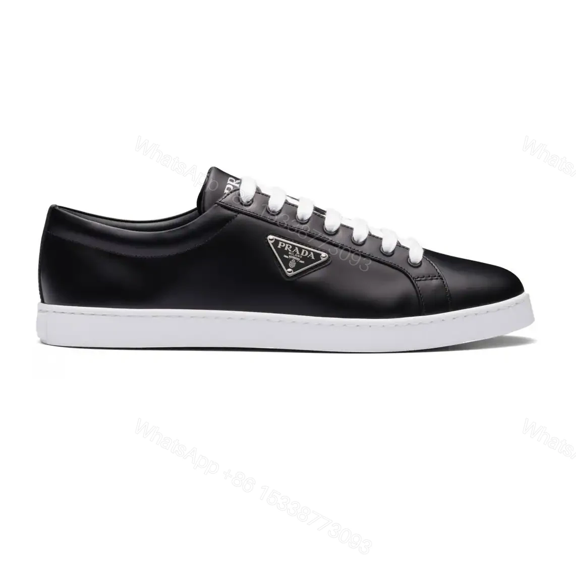 PRADA BRUSHED LEATHER SNEAKERS – PRD043 — view 1