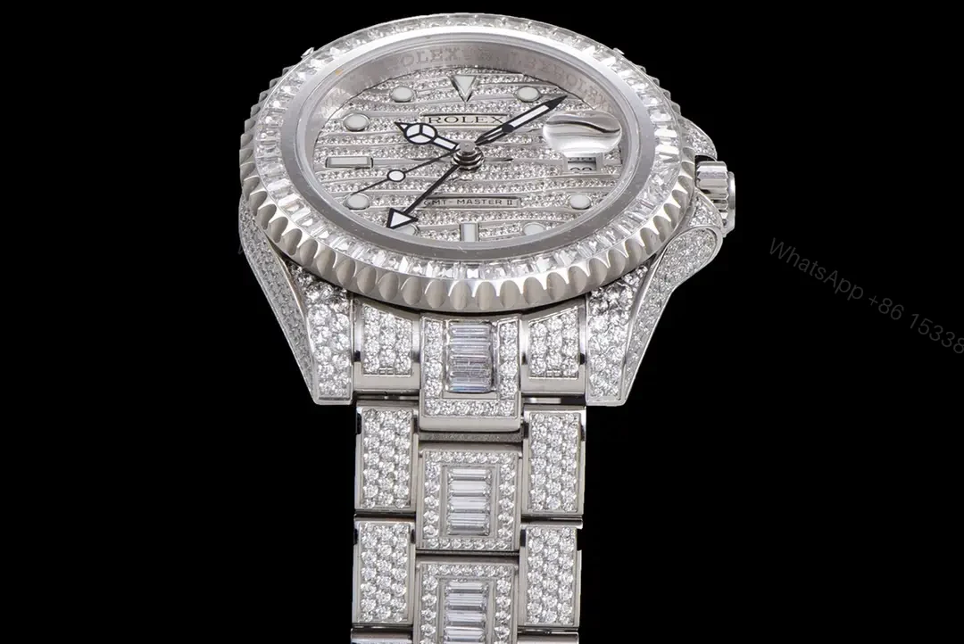 View 3 of Rolex GMT-Master II Bust Down Diamond Replica 40mm ROLEX-GMT2-DIAM40