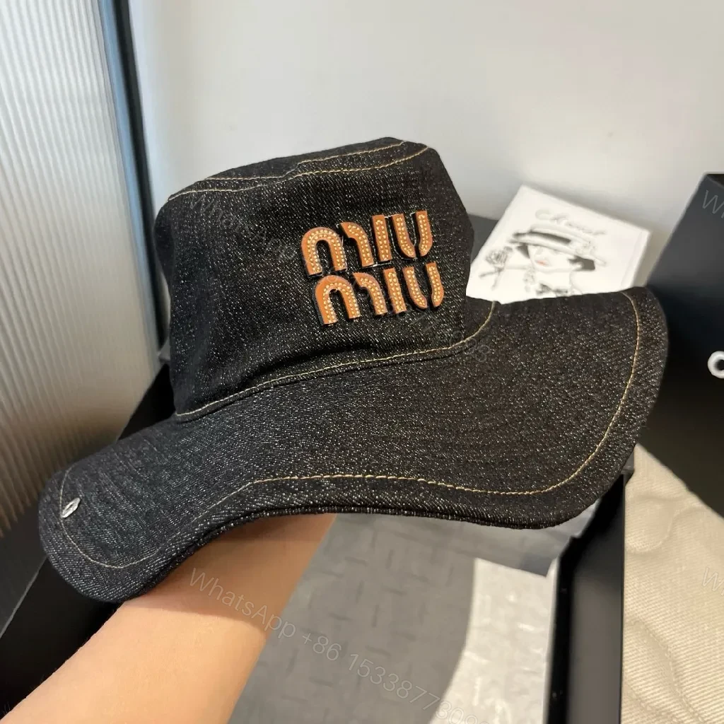 View 6 of Denim-Style Cap with Signature Detailing, Luxe Edge