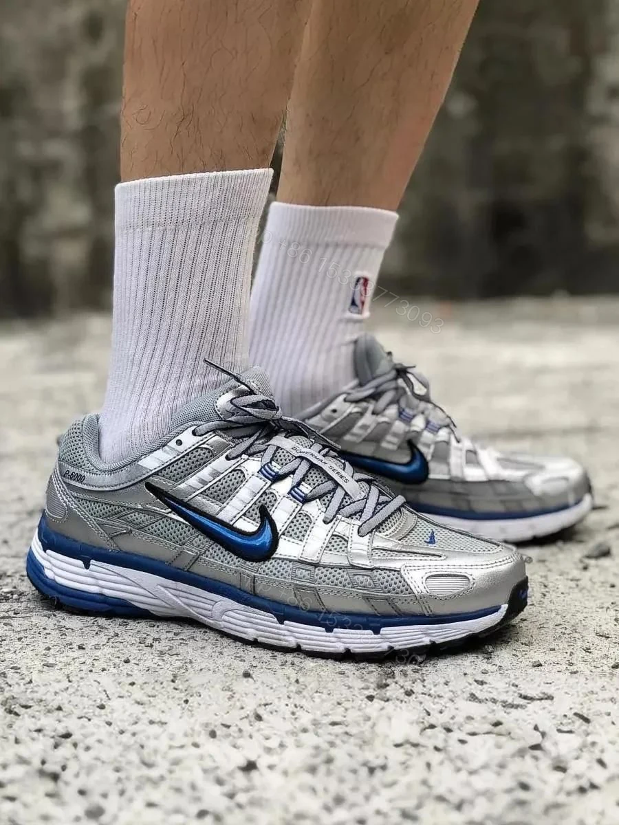 View 4 of FIRST COPY NIKE P-6000 TRAINER METALLIC BLUE TICK