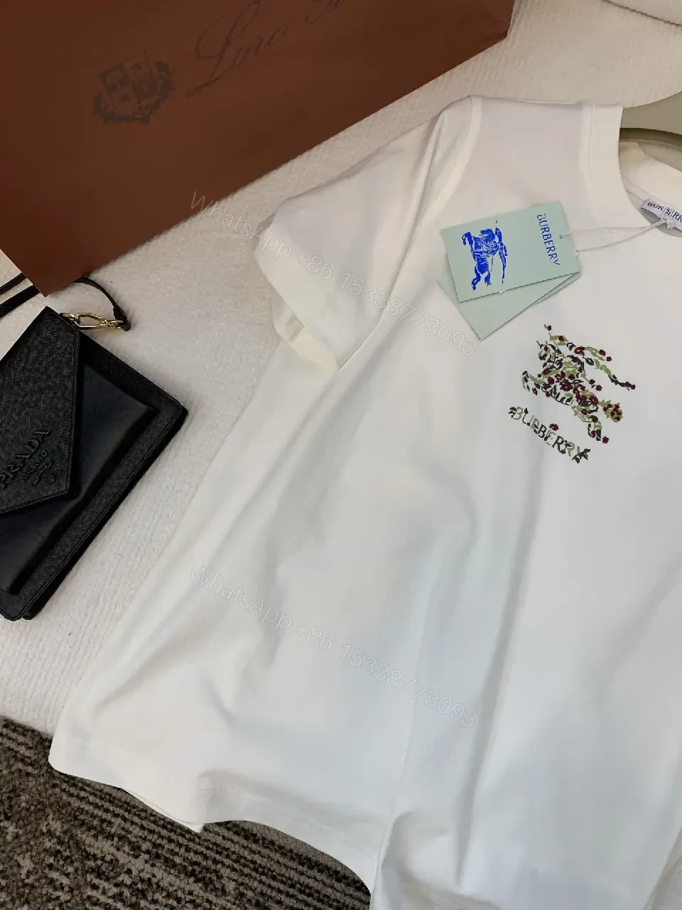 View 7 of White Cotton Tee with Subtle Embroidery, Minimalist Luxe, Essential Comfort