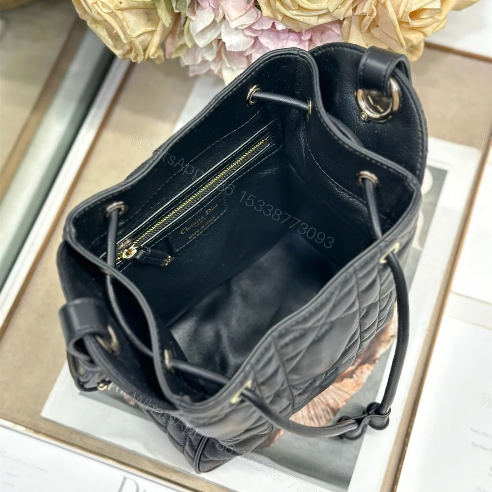 View 7 of 高仿Dior*D-Motion系列M2851M900小牛皮水桶包小號黑色免檢版