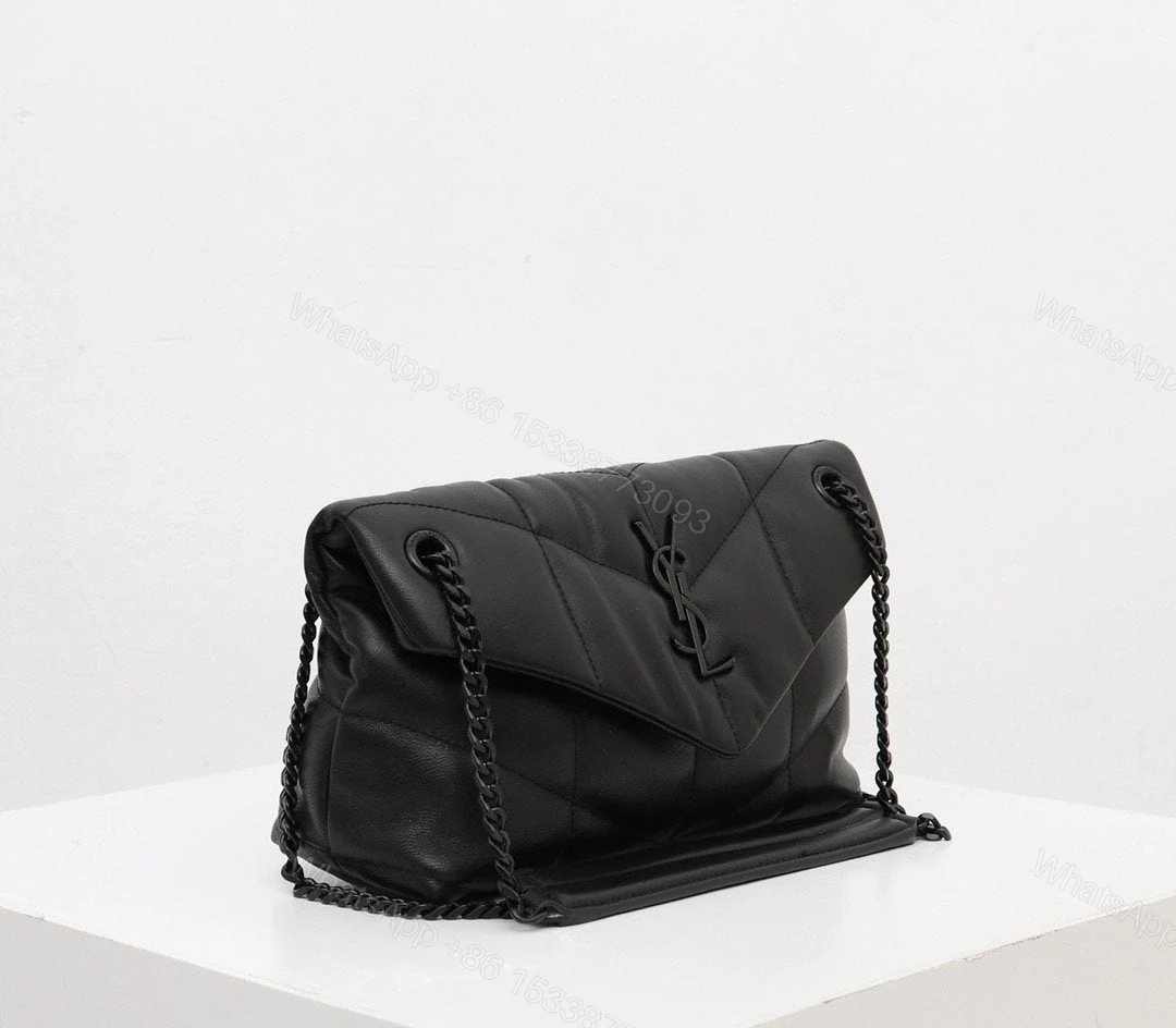 View 2 of Saint Laurent Medium Loulou Puffer Quilted Chain Bag