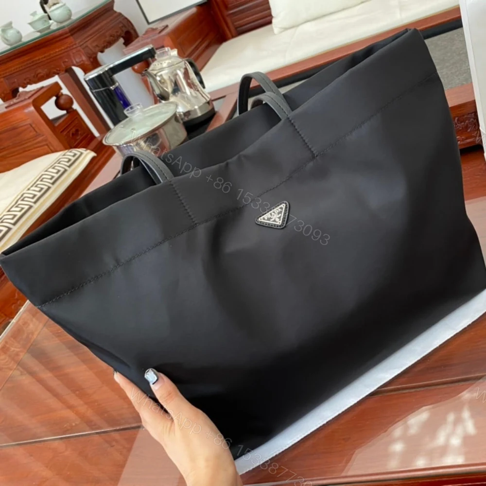 View 3 of Prada Re-Nylon And Saffiano Tote Bag Black