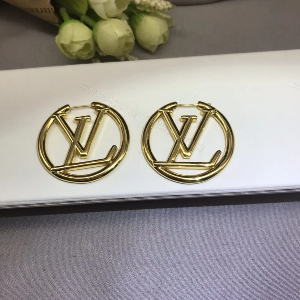 View 3 of Louis Vuitton Louise Hoop Earrings M64288