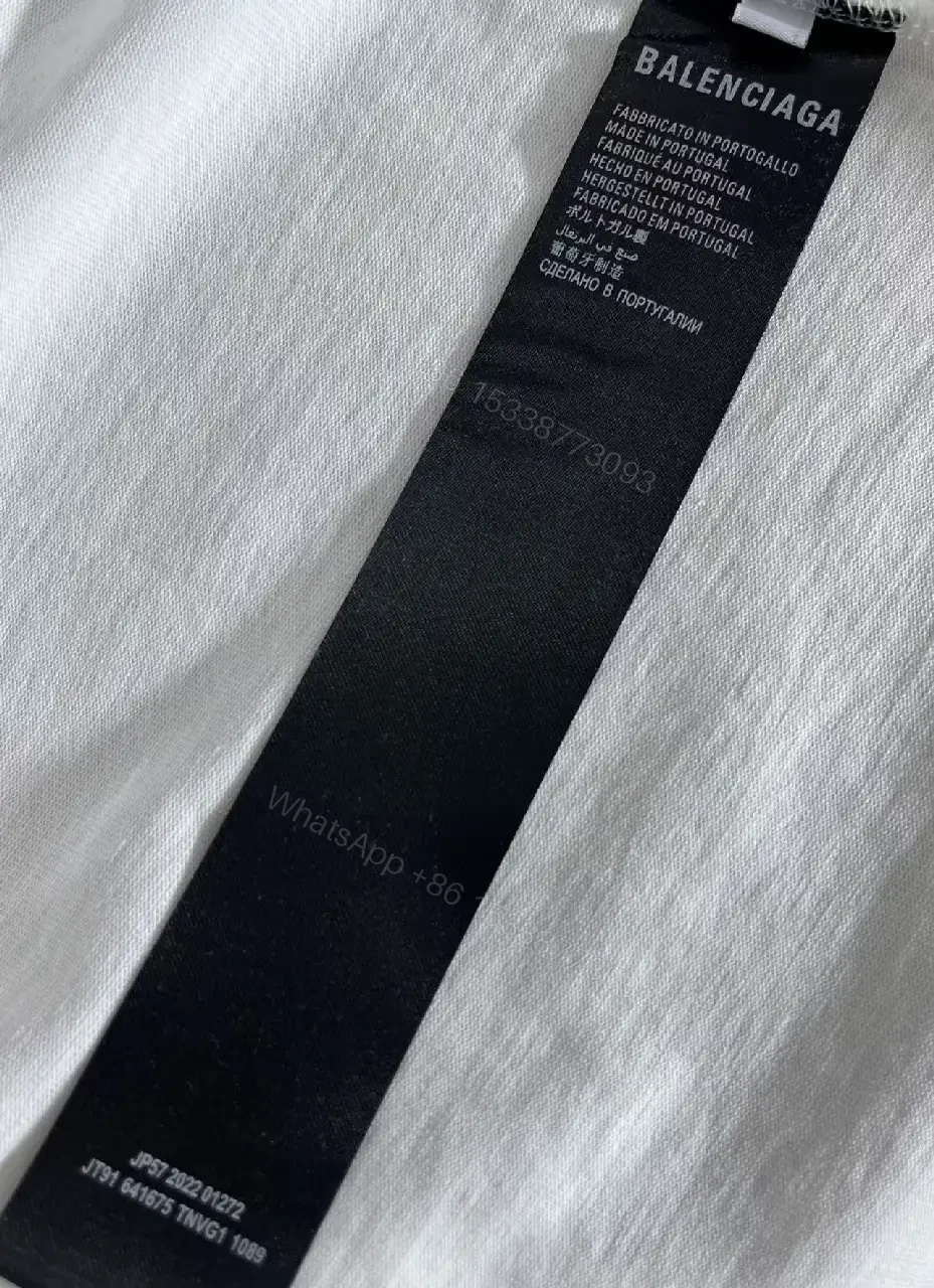 View 6 of White Oversize Tee Tie-Dye Graphic BALENCIAGA Tee