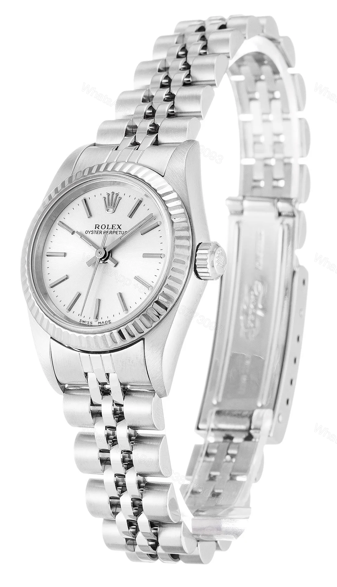 View 2 of Replica Rolex Oyster Perpetual Lady Silver Dial 76094 26 mm