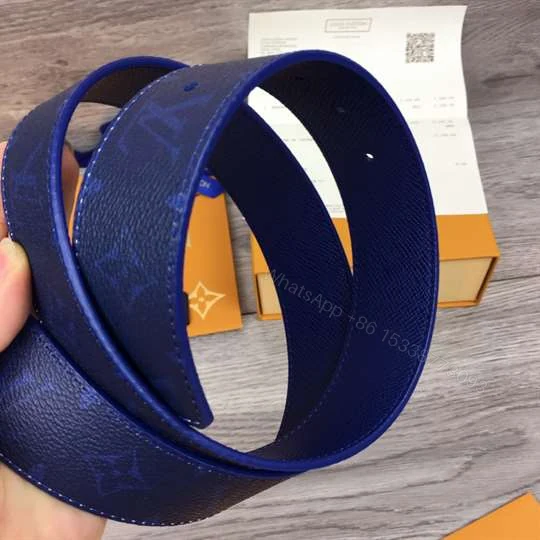 View 5 of LOUIS VUITTON MEN’S INITIALES 40MM REVERSIBLE BELT BLUE – B126