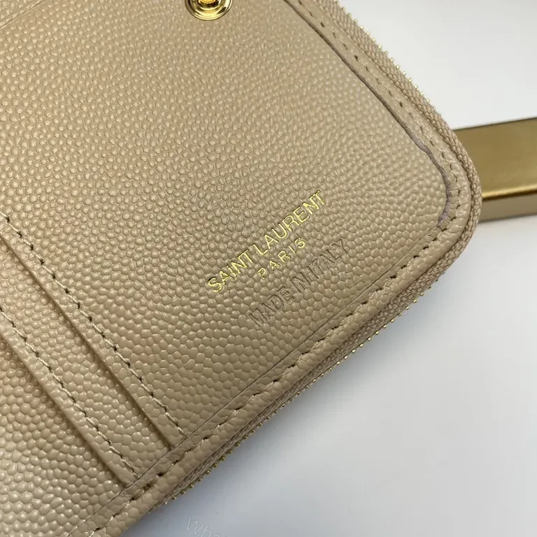 View 2 of Chic Quilted Wallet on a Chain with Gold Hardware