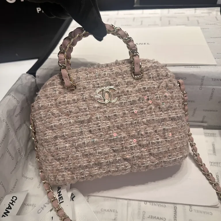 View 5 of Chanel Tweed Mini Dome Bag: Luxe Textured Versatility