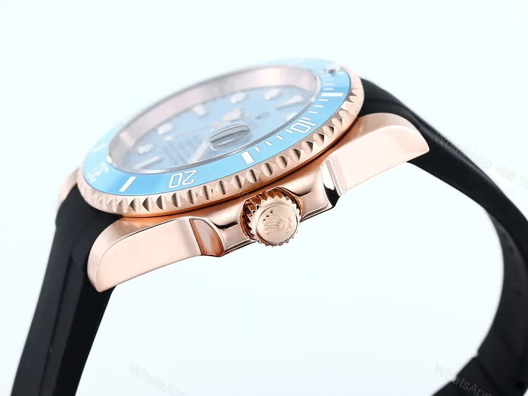 View 5 of Best Rolex Blaken Tiffany Rubber Strap replica 40MM Rose Gold Case Edition RG-BLAKEN-TIFFANY-RG-RUBBER-40