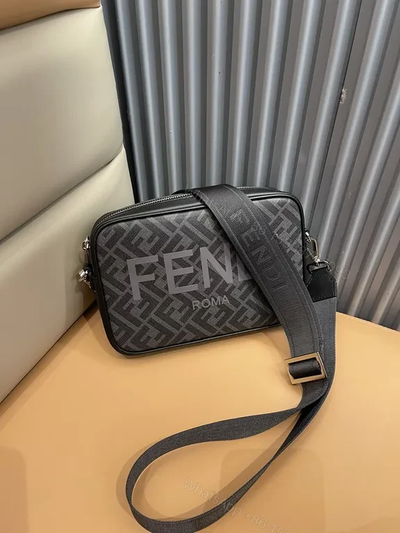 View 4 of Compact Luxury Messenger: Fendi Monogram Crossbody Bag