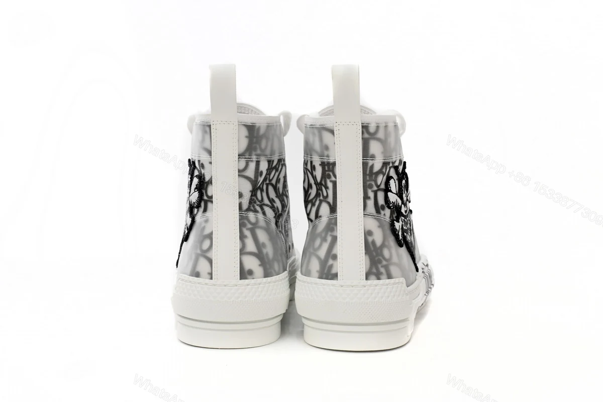 View 3 of Dior B23 Oblique Hight Top Sneakers White