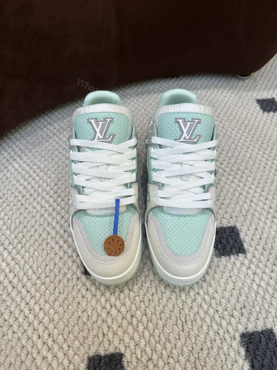 Mint-Tone Leather & Suede High-Tops: Modern Luxury Comfort — view 1