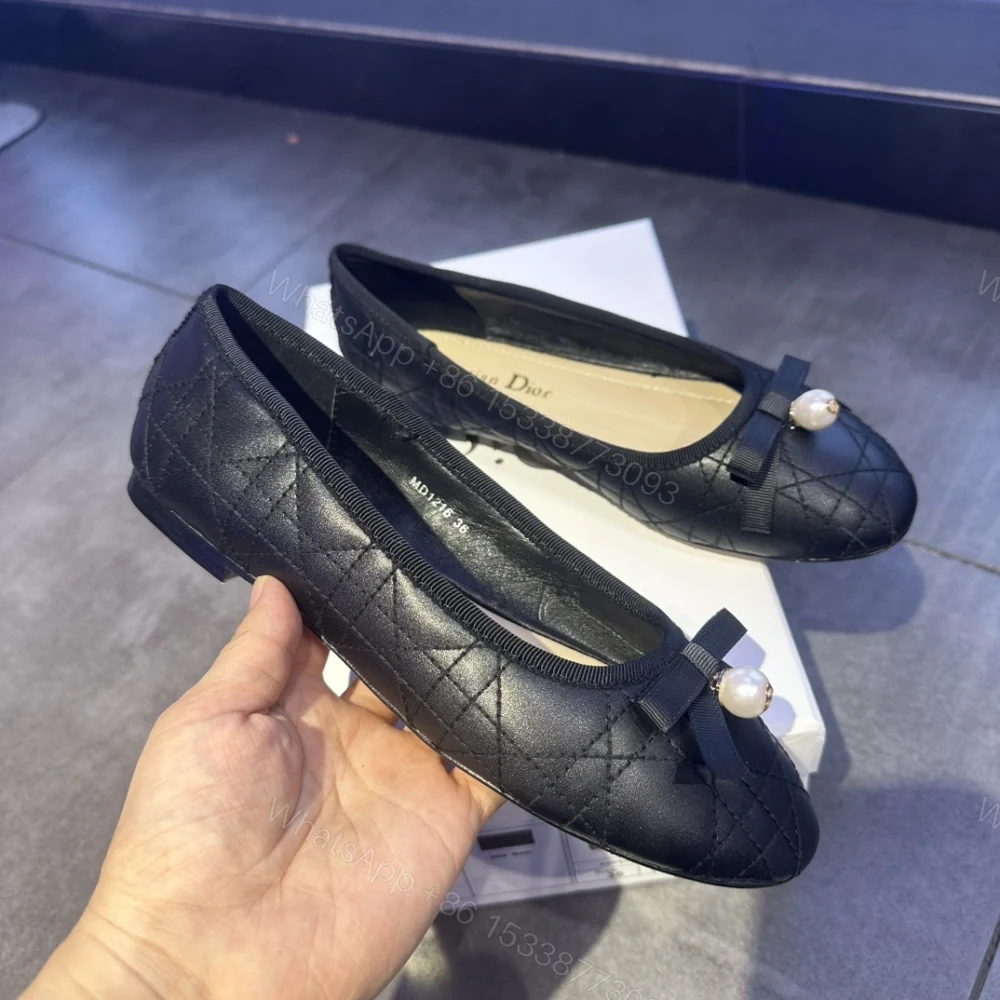 View 6 of 高仿Dior*Ballet系列KCB877圓頭套腳休閒單鞋黑色免檢版