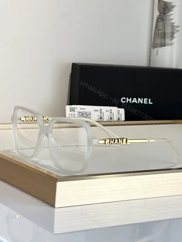 Clear Frame Optical Eyewear – Gold Accent, Transparent Acetate, Luxe Style — view 1