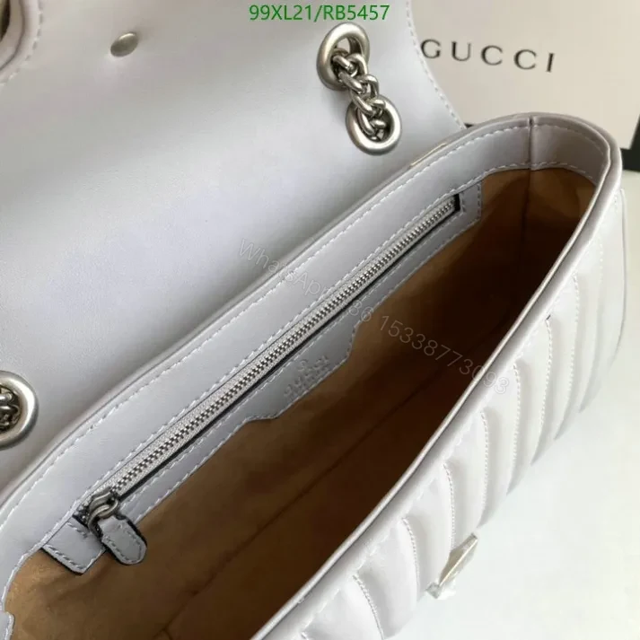 View 9 of Elegant Gucci Replica GG Marmont Leather Shoulder Bag RB5457